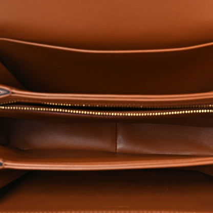 Celine Textile Natural Calfskin Classique Triomphe Navy Tan 4 of 7