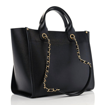 Chanel Caviar Small Studded Deauville Tote Black 3 of 9