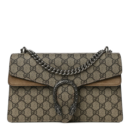 Gucci GG Supreme Monogram Small Dionysus Shoulder Bag Taupe 1 of 15