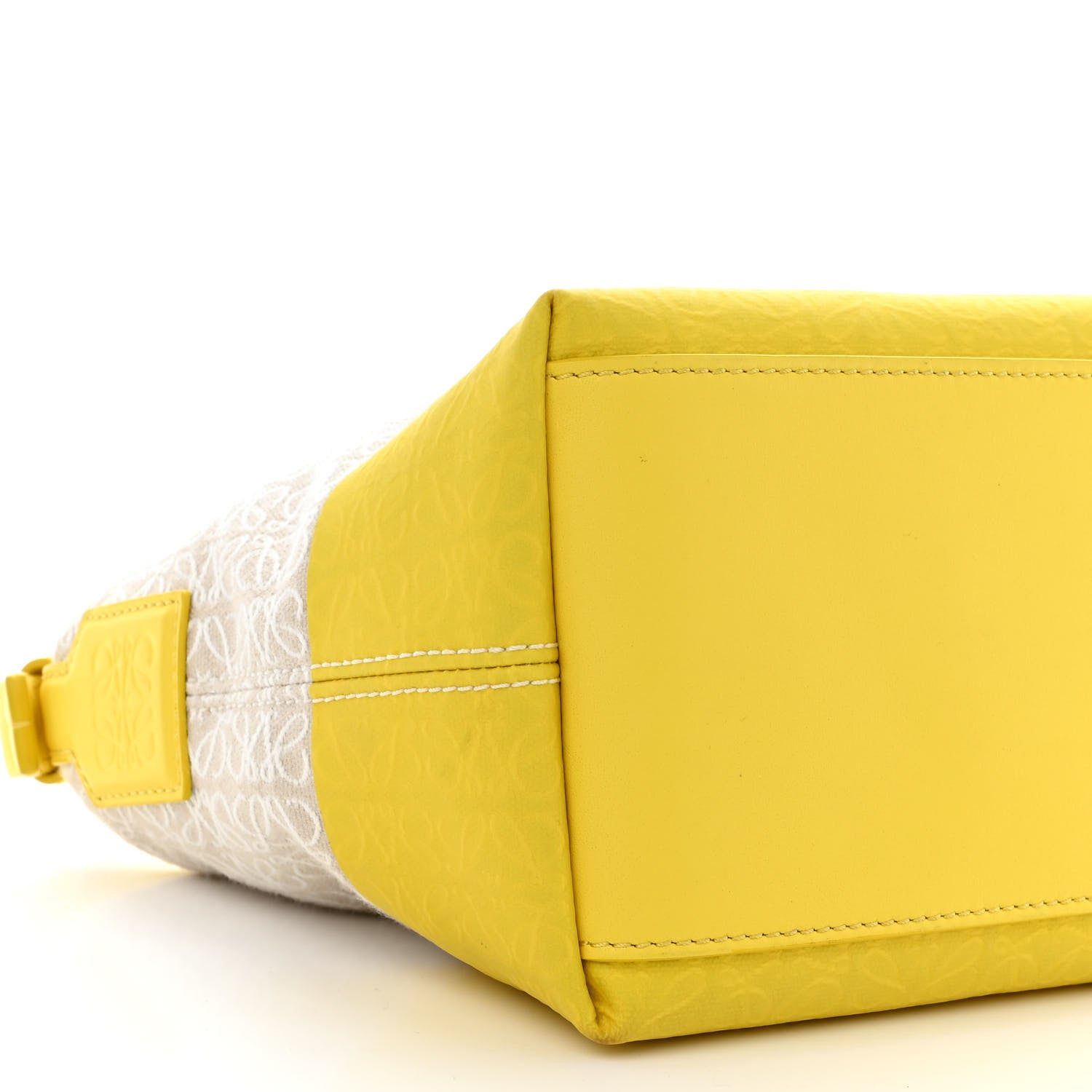 Loewe Jacquard Anagram Calfskin Small Cubi Bag Ecru Lemon 9 of 10