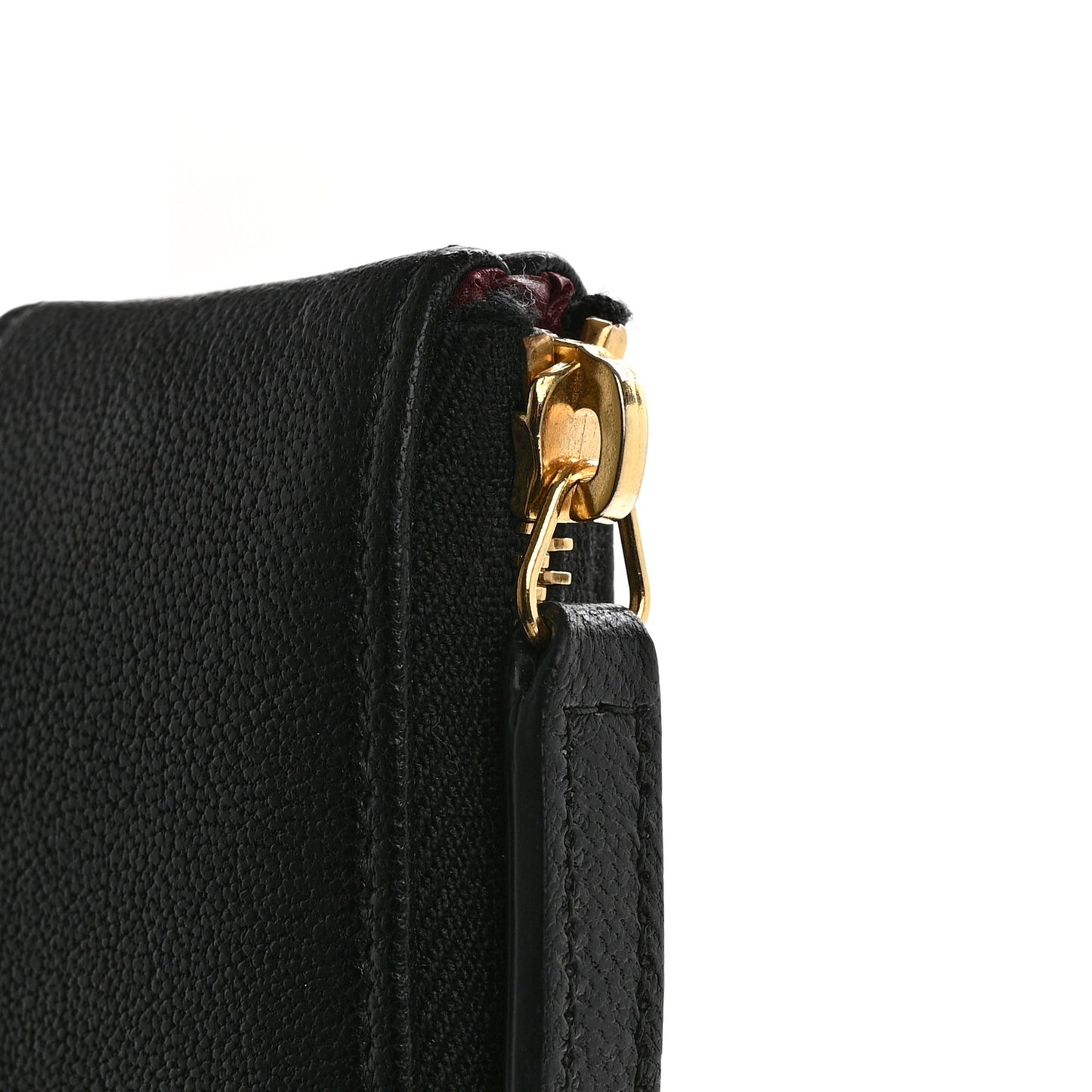 Lambskin Quilted Large Vintage Mademoiselle Cosmetic Case Black