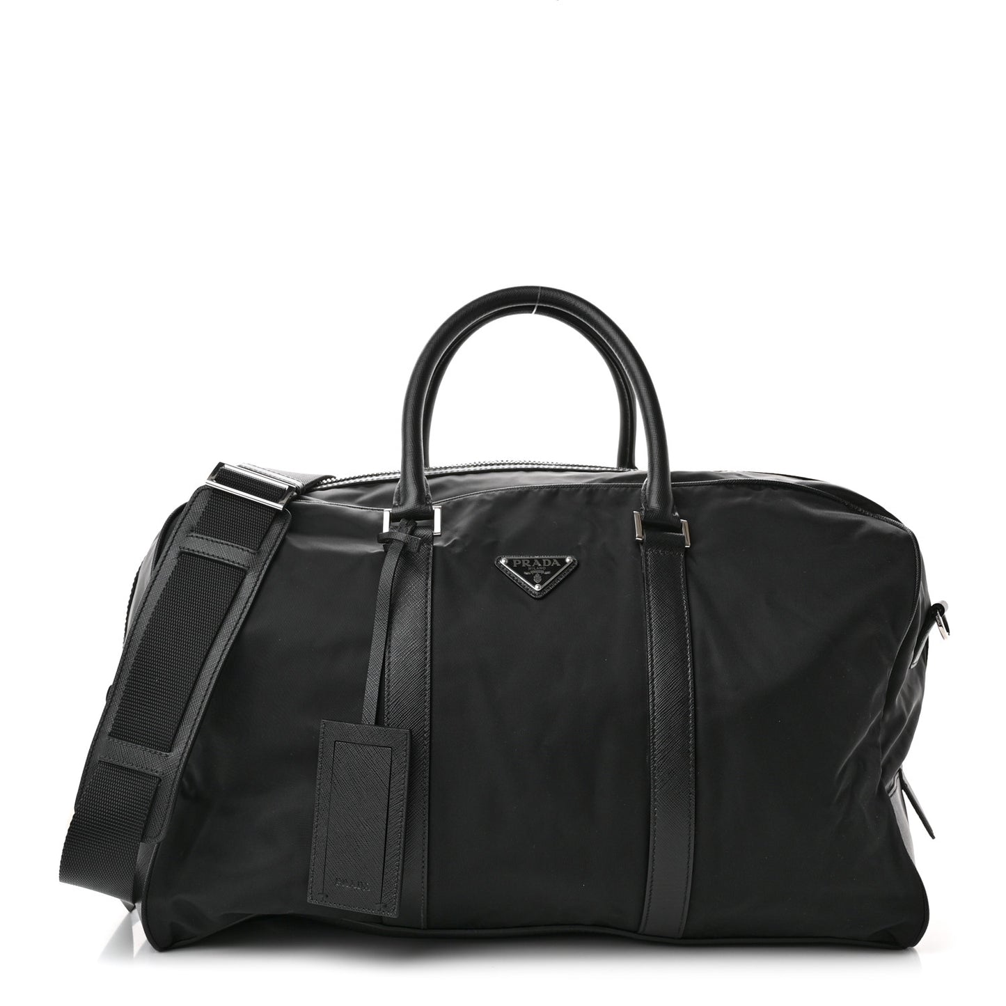 Tessuto Nylon Saffiano Duffle Black