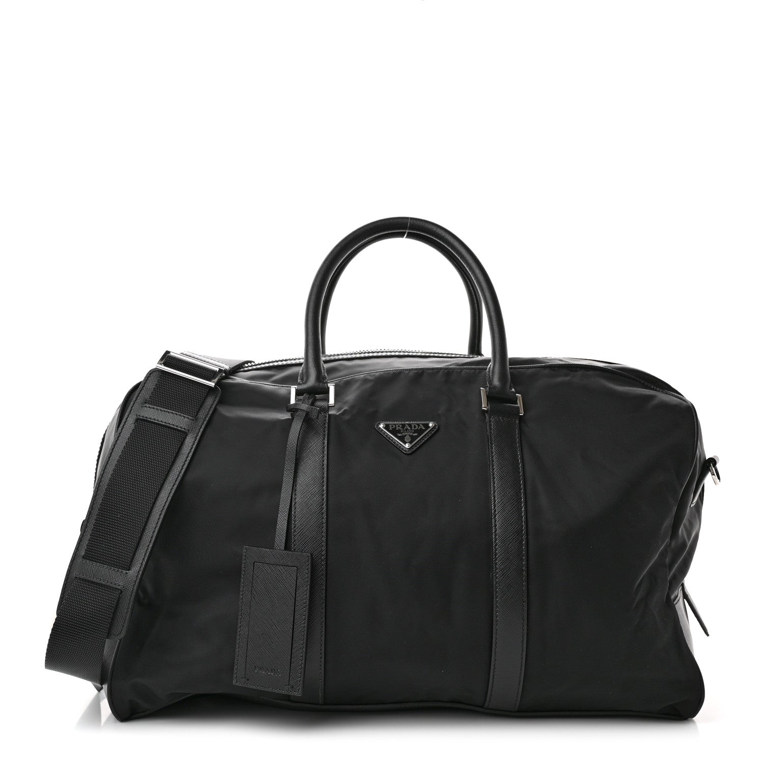 Prada Tessuto Nylon Saffiano Duffle Black 1 of 18
