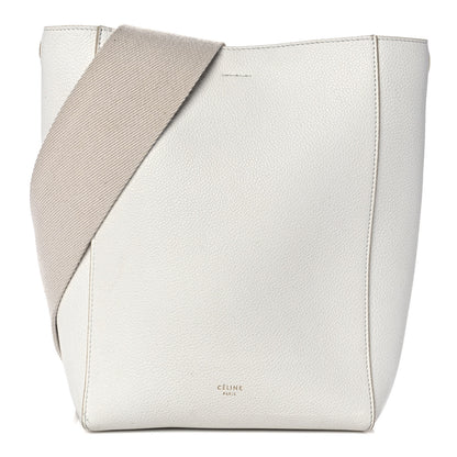 Celine Soft Grained Calfskin Small Sangle Bucket Bag White 1 of 10