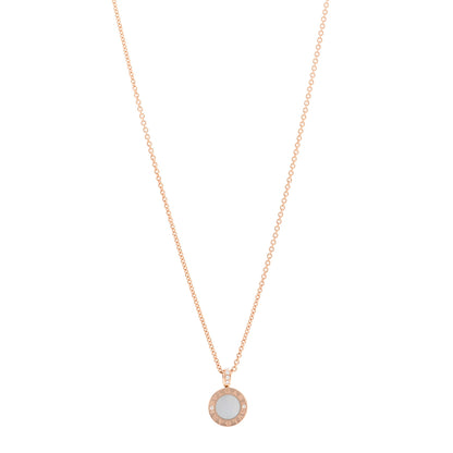 Bulgari 18K Rose Gold Diamond Black Onyx Mother of Pearl BVLGARI BVLGARI Pendant Necklace 1 of 6