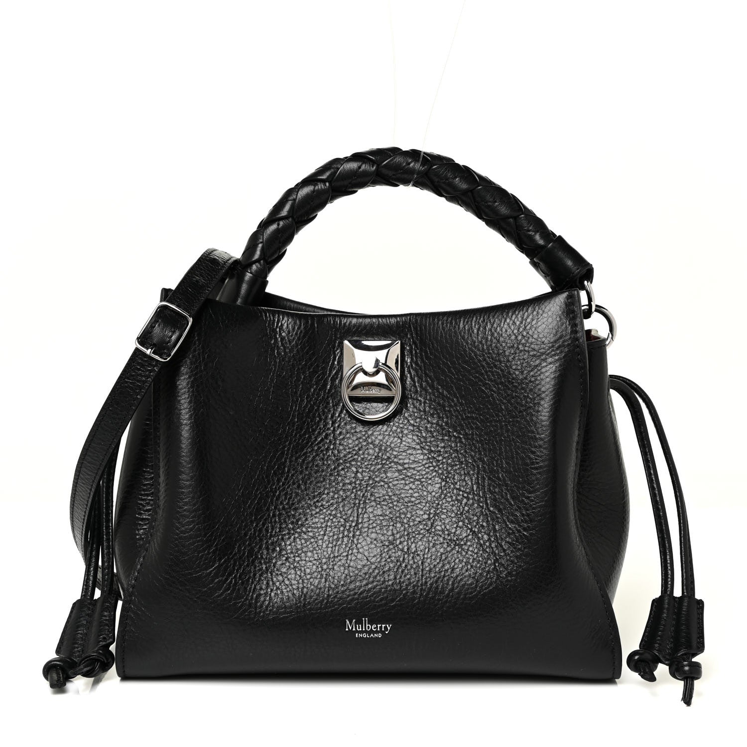 Mulberry Glossy Calfskin Small Iris Tote Black 1 of 11