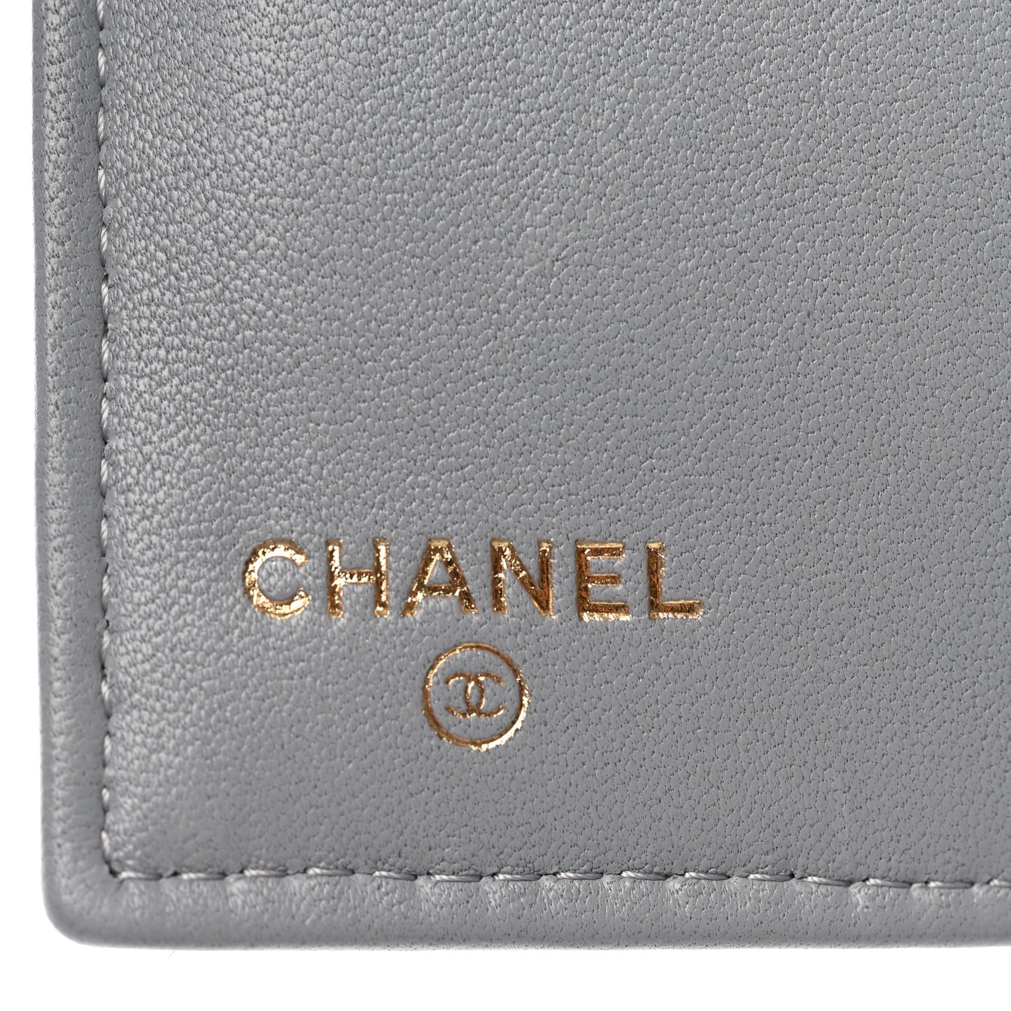 Lambskin Quilted Medium Boy Flap Wallet Grey