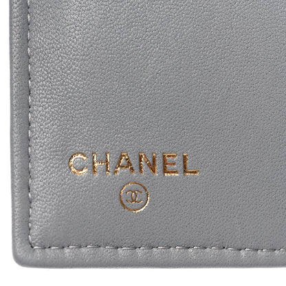 Chanel Lambskin Quilted Medium Boy Flap Wallet Grey 6 of 8
