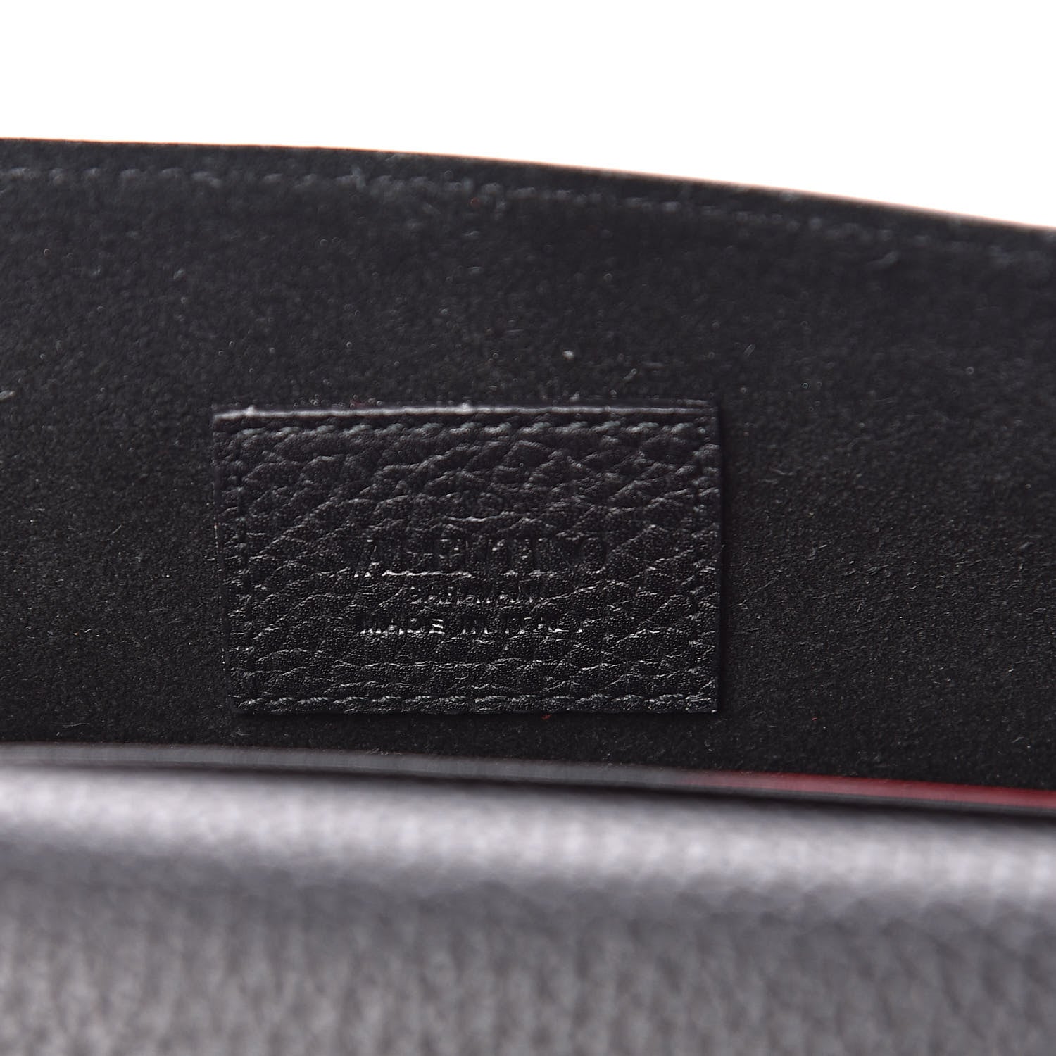 Valentino Garavani Pebbled Calfskin Rockstud Envelope Wallet on Chain Black 6 of 10