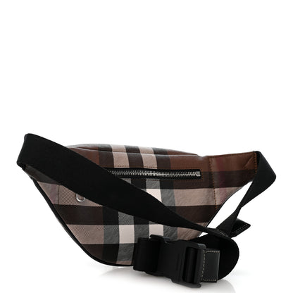 Burberry E-canvas Check Cason Bum Bag Dark Birch Brown 3 of 13