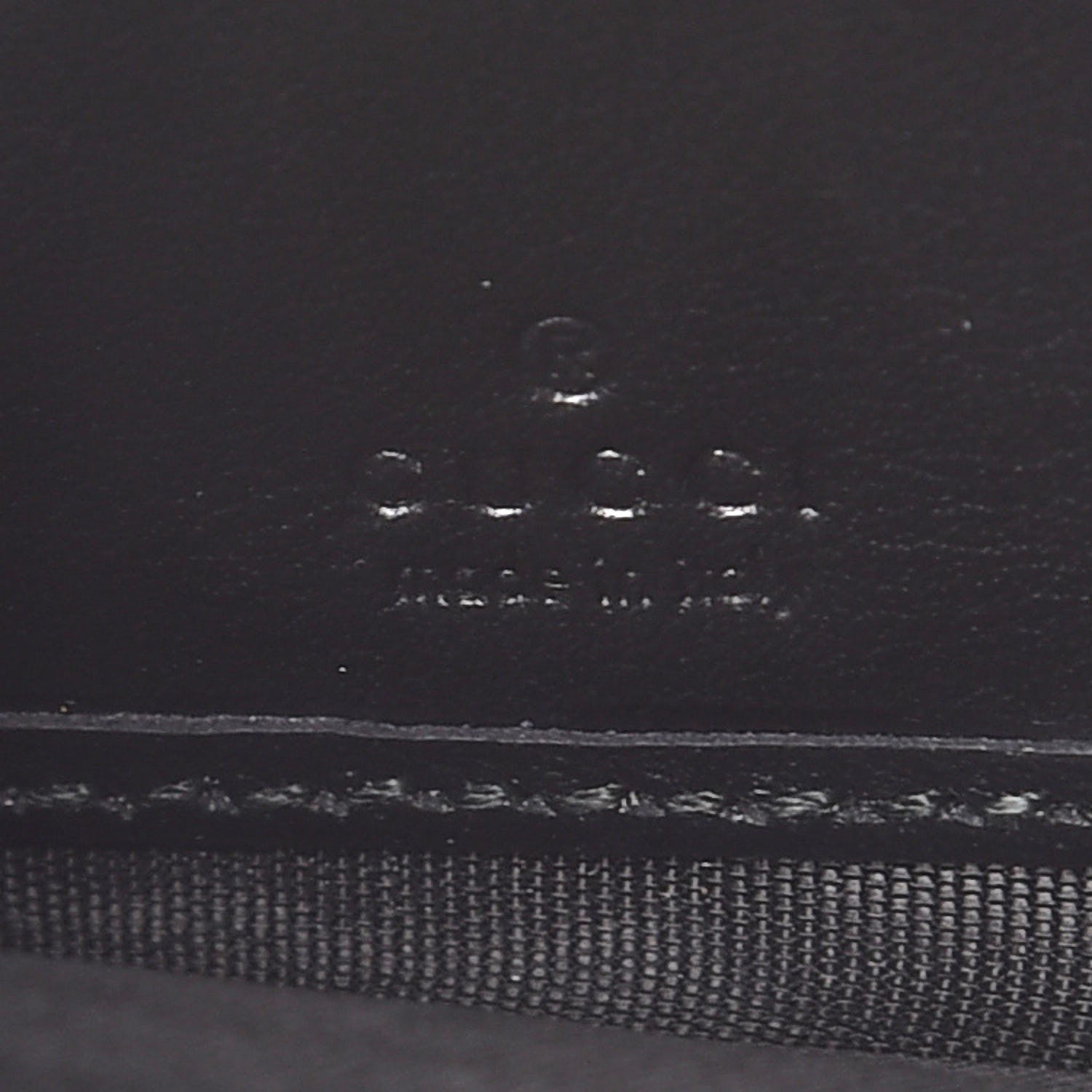 Gucci Apollo Calfskin GG Dadini Embroidered Zip Around Wallet Black 6 of 7