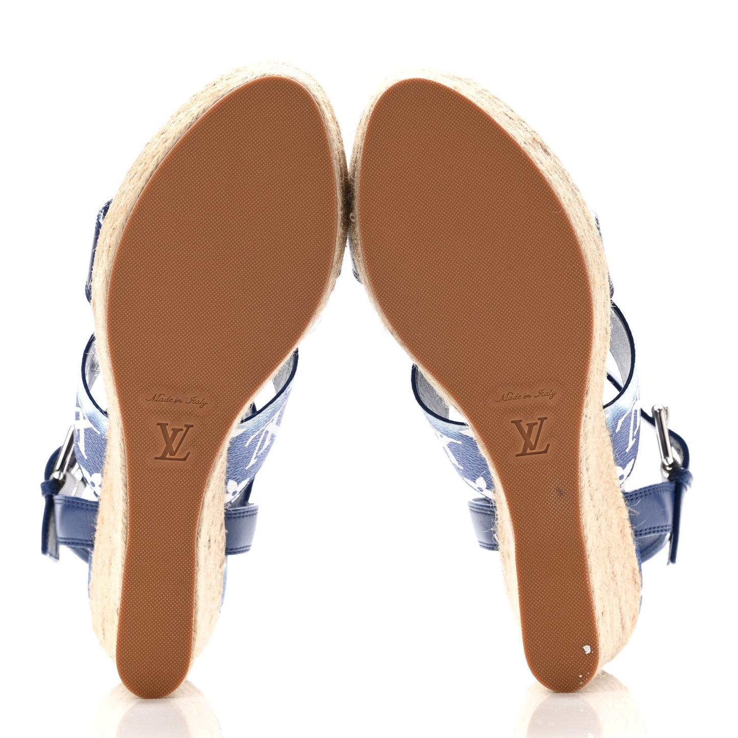 Monogram Escale Starboard Wedge Sandal 41 Blue