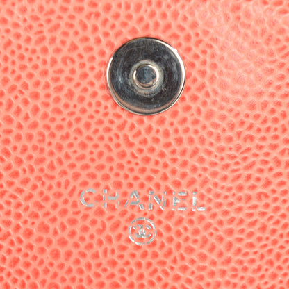Chanel Caviar Half Moon Wallet On Chain WOC Orange 6 of 8