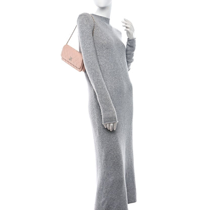 Chanel Lambskin Quilted Crystal Star Long Clutch With Chain Light Pink 2 of 9