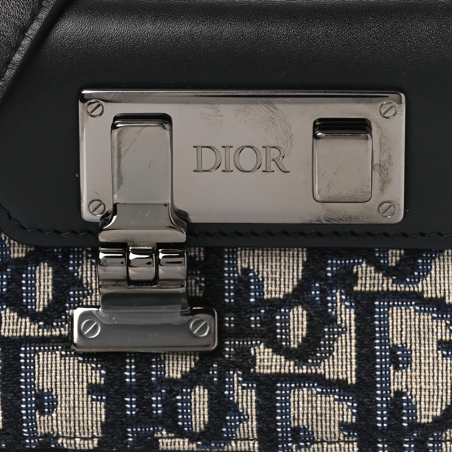 Christian Dior Oblique Smooth Calfskin Nano Pouch Beige Black 7 of 11