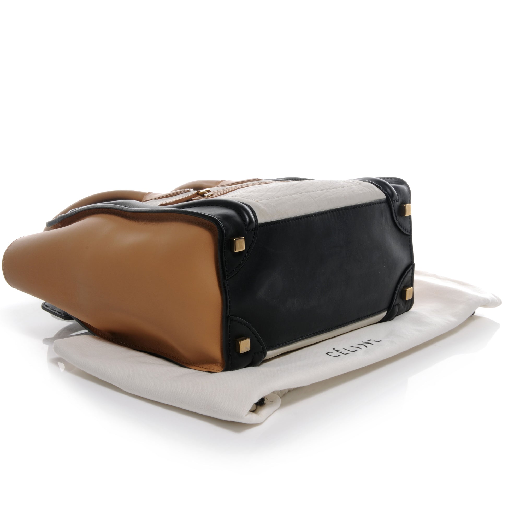 Celine Shrunken Lambskin and Smooth Calfskin Micro Tri-Color Luggage 4 of 10