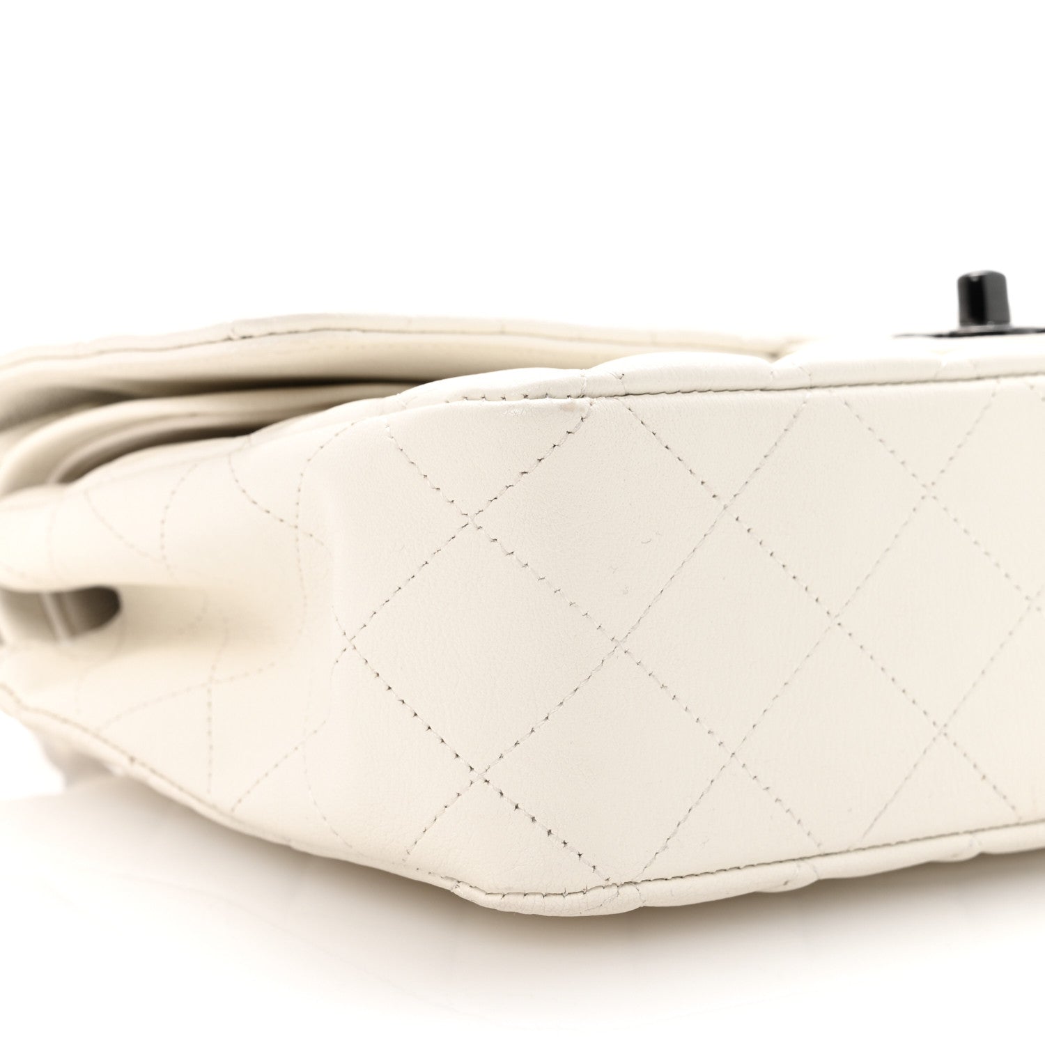 Chanel Crumpled Calfskin Quilted Medium Double Flap White 9 of 11