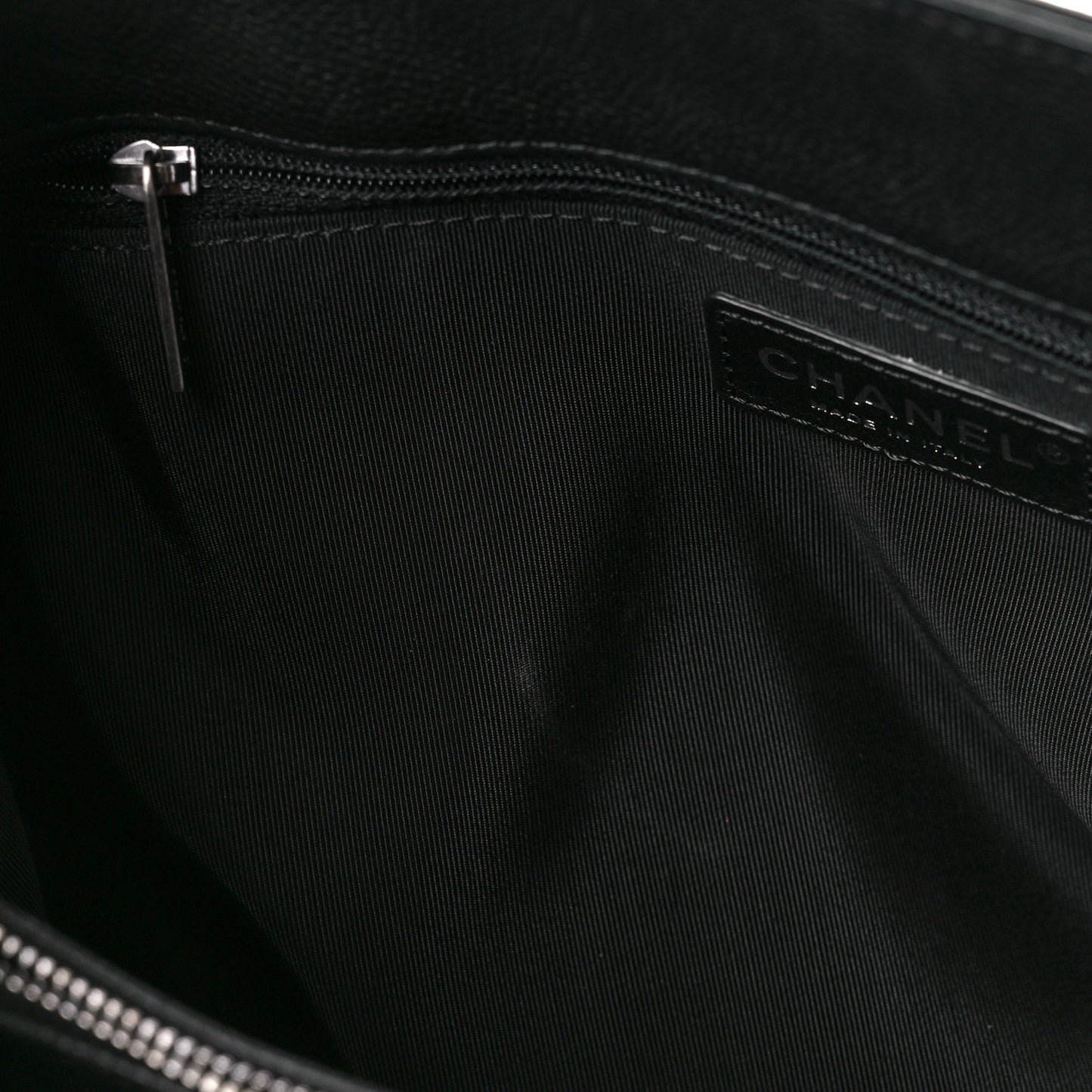 Caviar Quilted Large Casual Pocket Tote Black