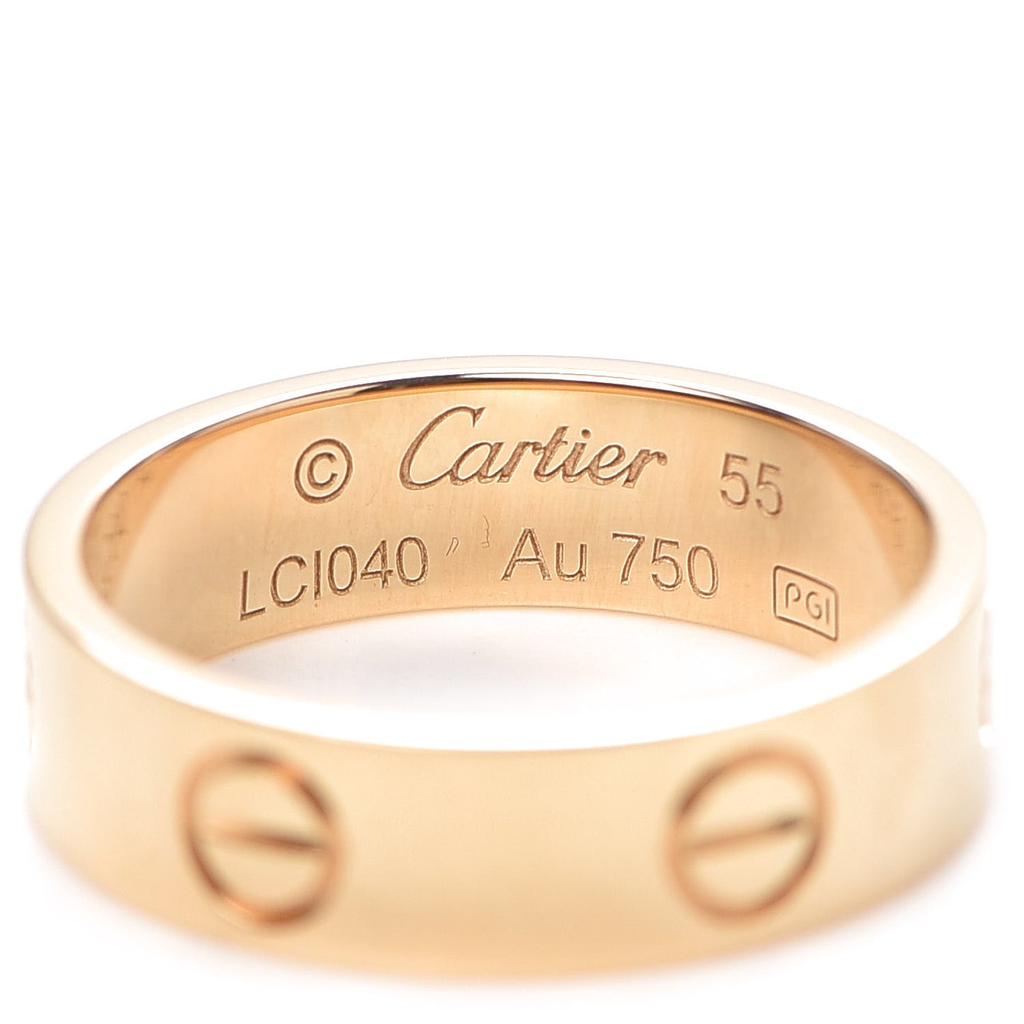 18K Yellow Gold 5.5mm LOVE Ring 55 7.25