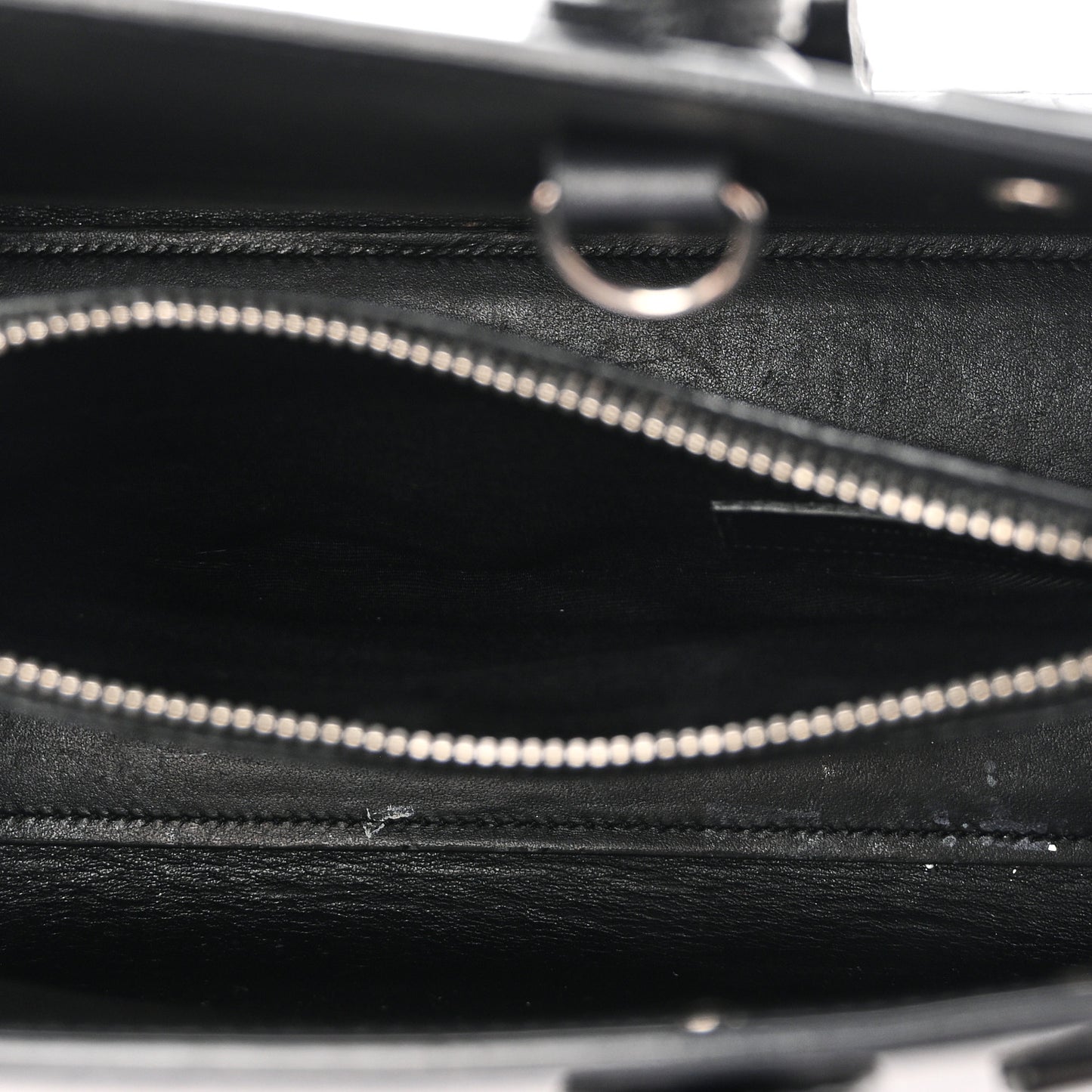 Calfskin Crocodile Embossed Baby Sac De Jour Black