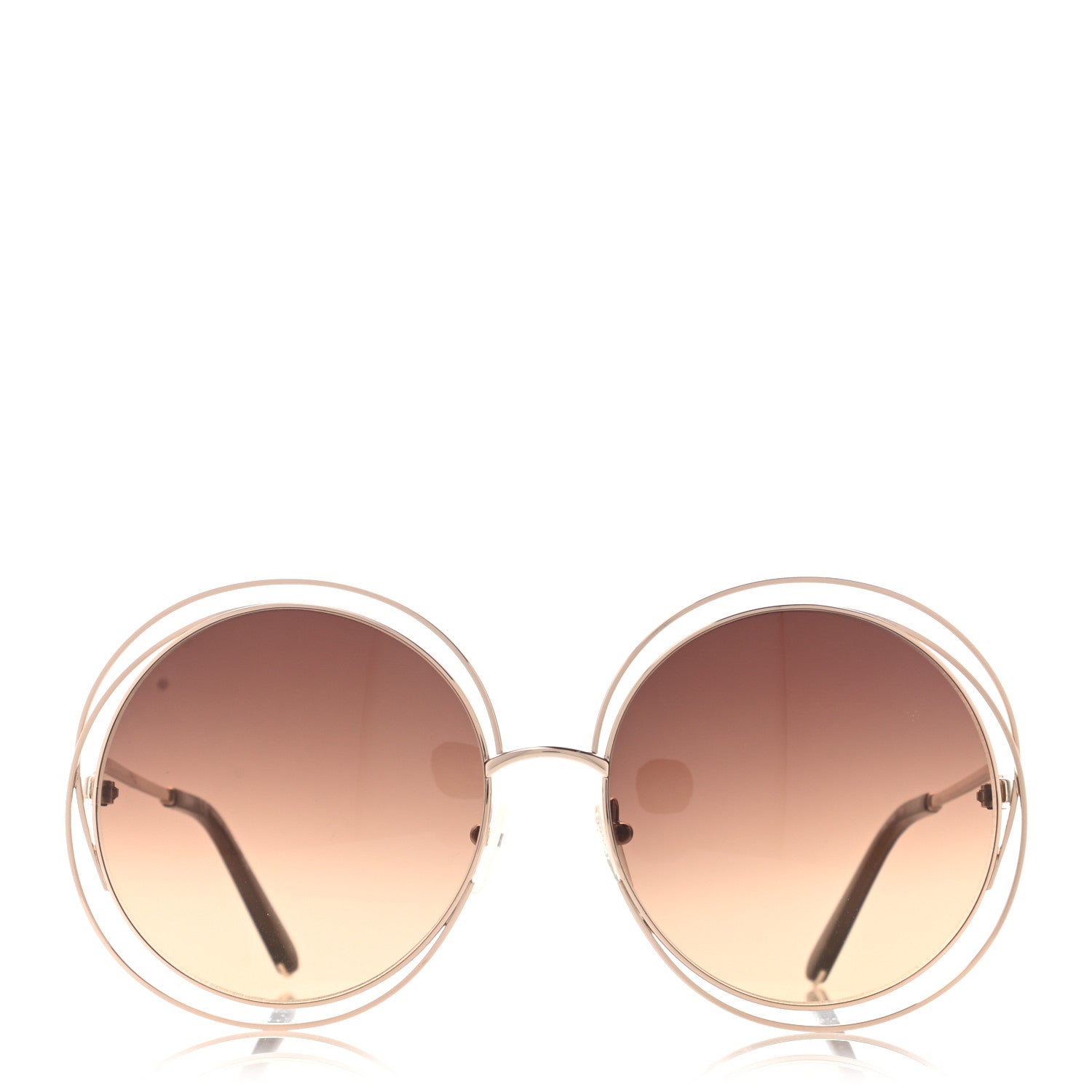 Chloe Metal Carlina Oversized Round Sunglasses CE114SD Gold 2 of 8