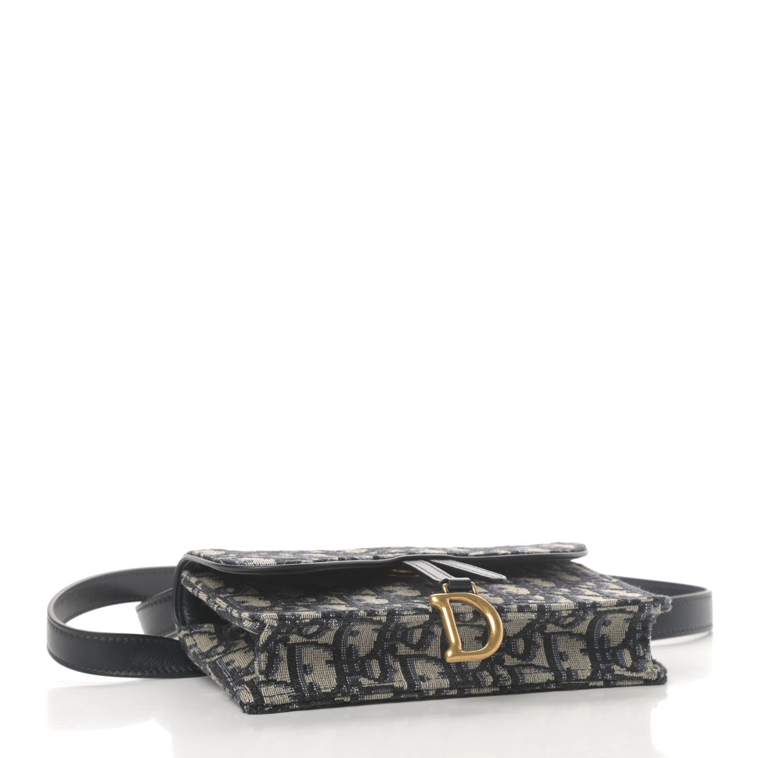 Christian Dior Oblique Saddle Belt Bag Blue 3 of 4