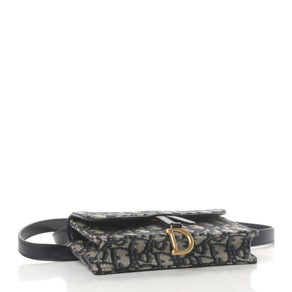 Christian Dior Oblique Saddle Belt Bag Blue 3 of 4