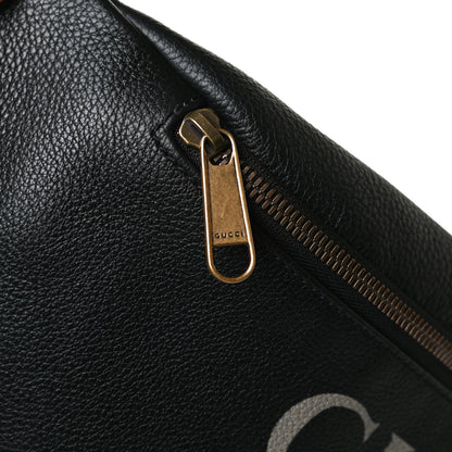 Gucci Grained Calfskin Logo Belt Bag Black 14 of 14