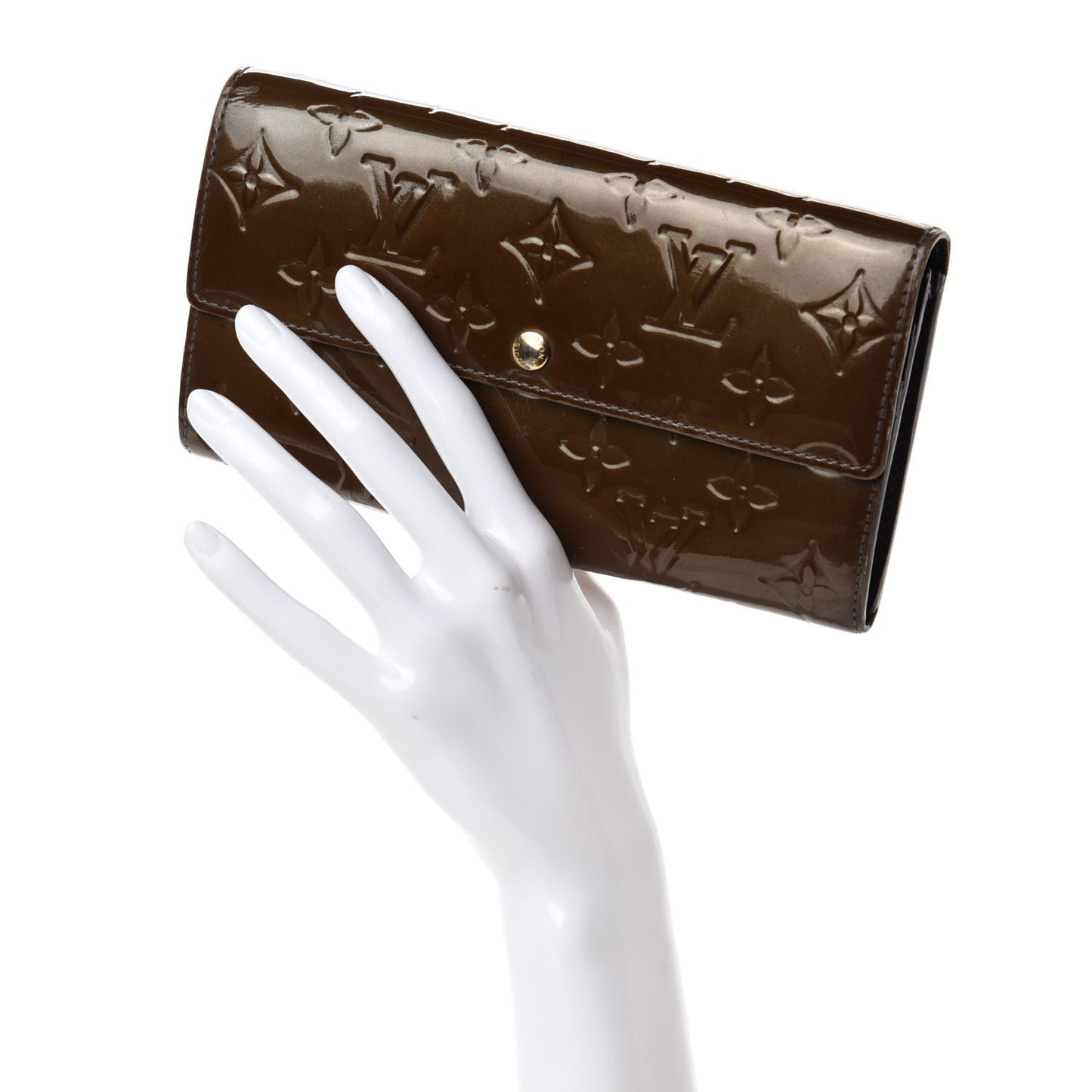 Vernis Sarah Wallet Vert Bronze