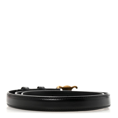 Celine Box Calfskin Medium 25mm Triomphe 80 32 Belt  Black 2 of 6