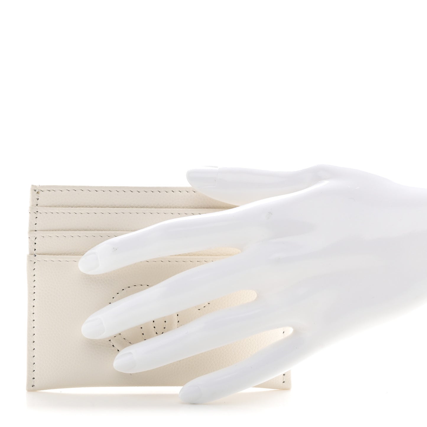 Caviar Quilted Timeless Multi Card Holder White