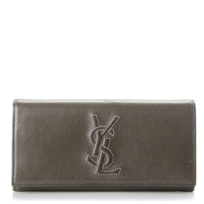 Saint Laurent Chevre Belle de Jour Chain Wallet Grey 1 of 8
