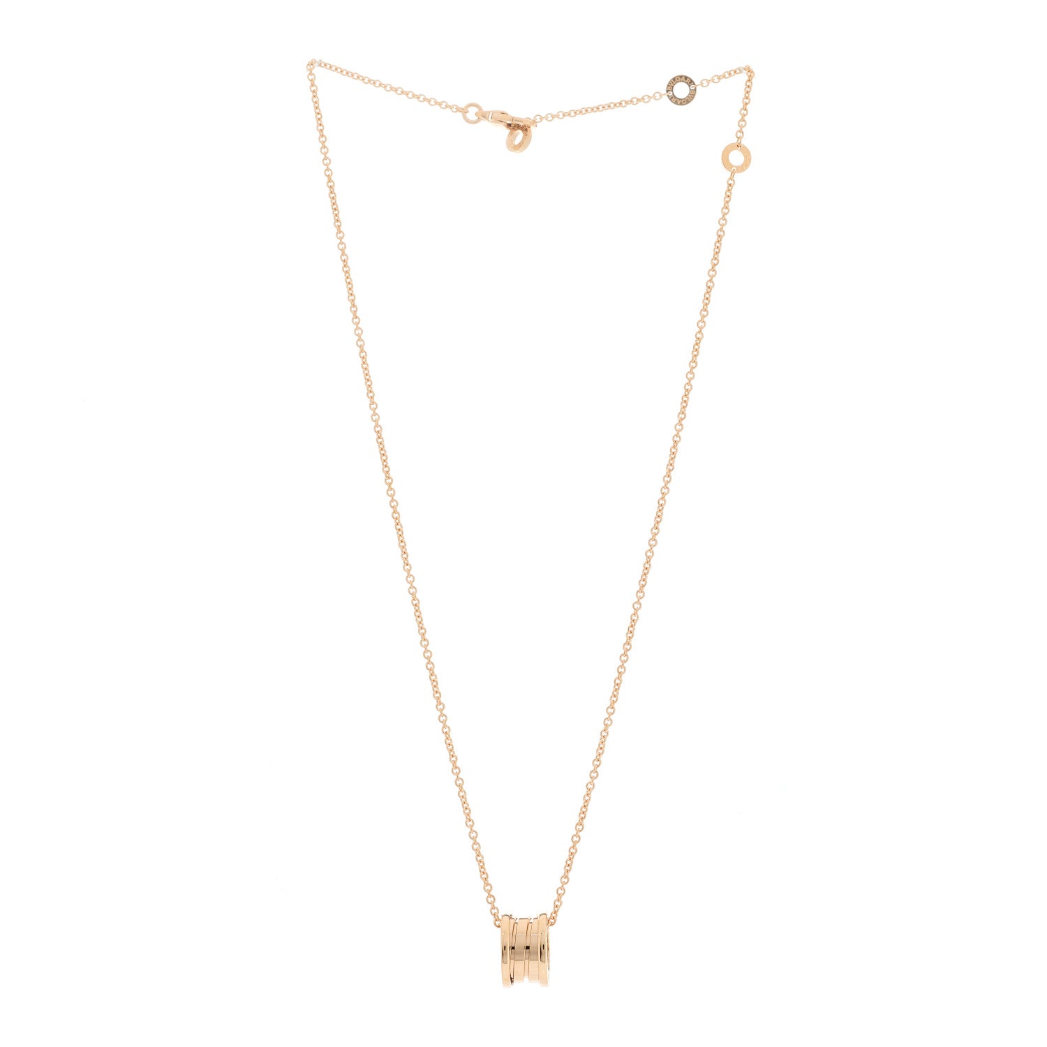 Bulgari 18K Rose Gold B.Zero1 Pendant Necklace 3 of 12