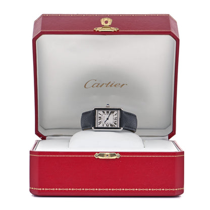 Cartier Stainless Steel Calfskin 24mm Tank Solo Quartz Watch 5 of 5