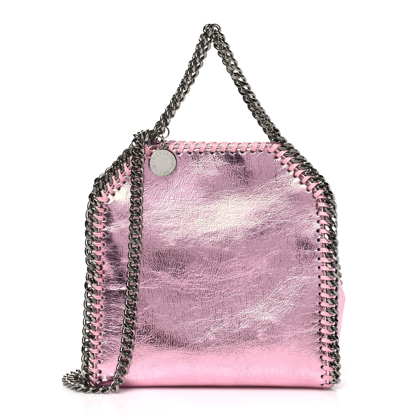 Metallic Eco Alter Nappa Tiny Falabella Tote Pink