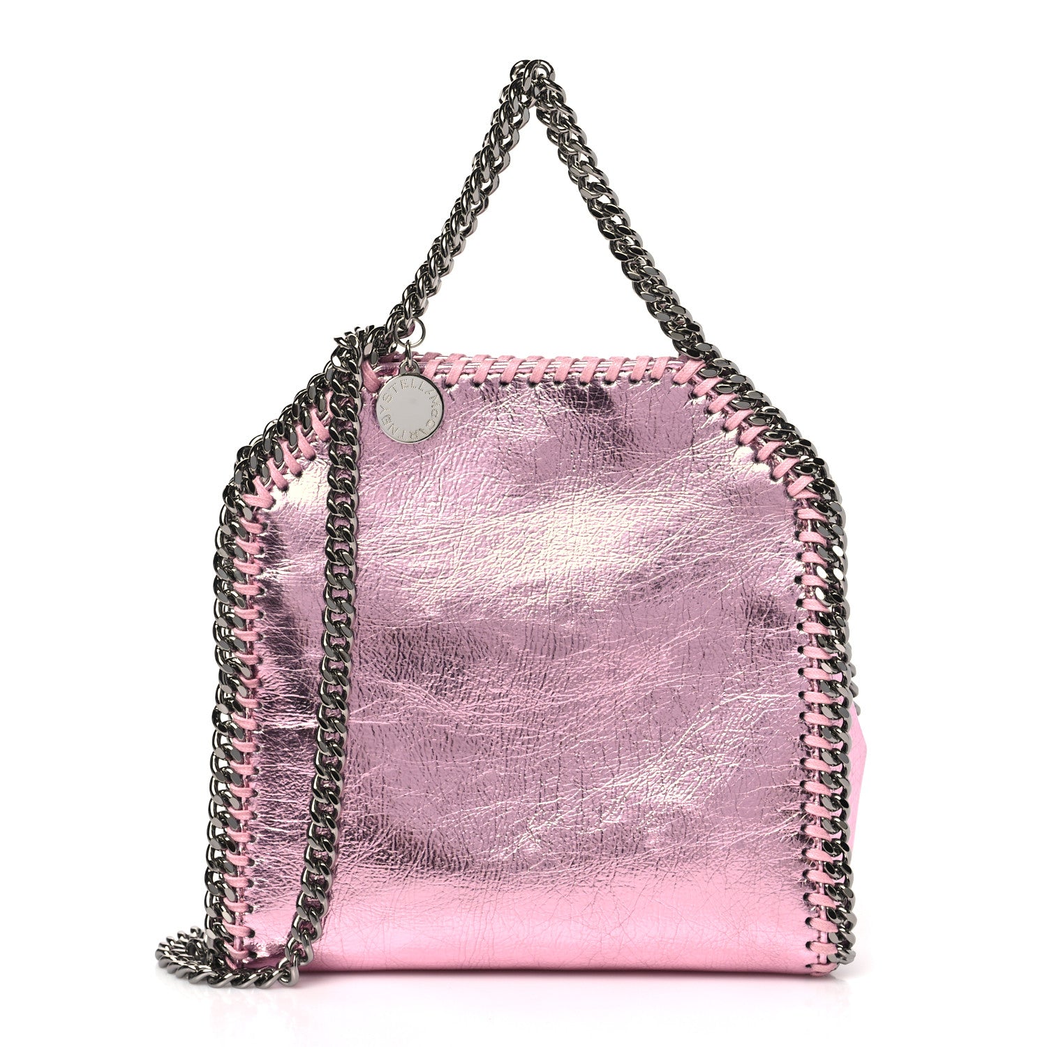 Stella McCartney Metallic Eco Alter Nappa Tiny Falabella Tote Pink 1 of 8