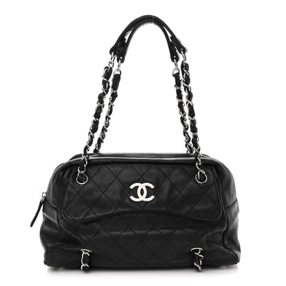 Chanel Lambskin Quilted Medium Chain Around Tote Black 1 of 12