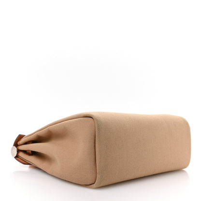Hermes Military Toile Vache Hunter Herbag Zip Retourne 31 PM Chai Fauve 5 of 13