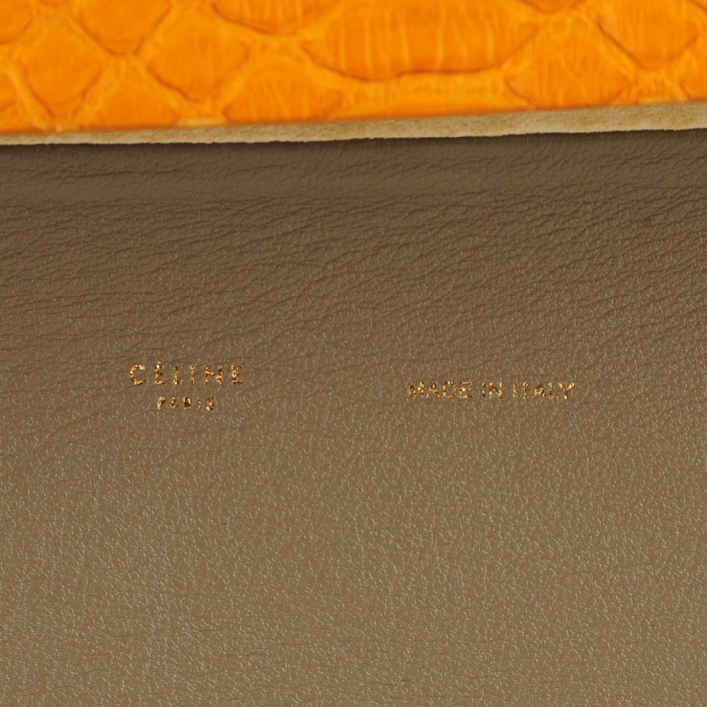 Python Smooth Calfskin All Soft Shoulder Bag Saffron