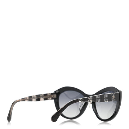 Chanel Acetate Lace Effect Sunglasses 5294 Black 4 of 8