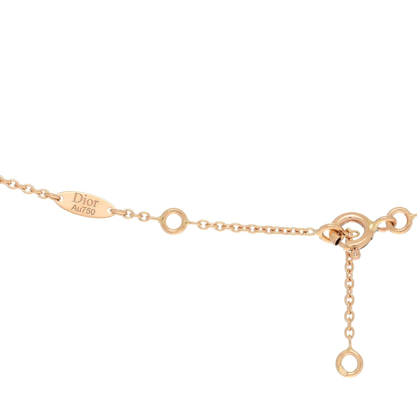 18K Rose Gold Diamond Resin Rose Des Vents Necklace Red