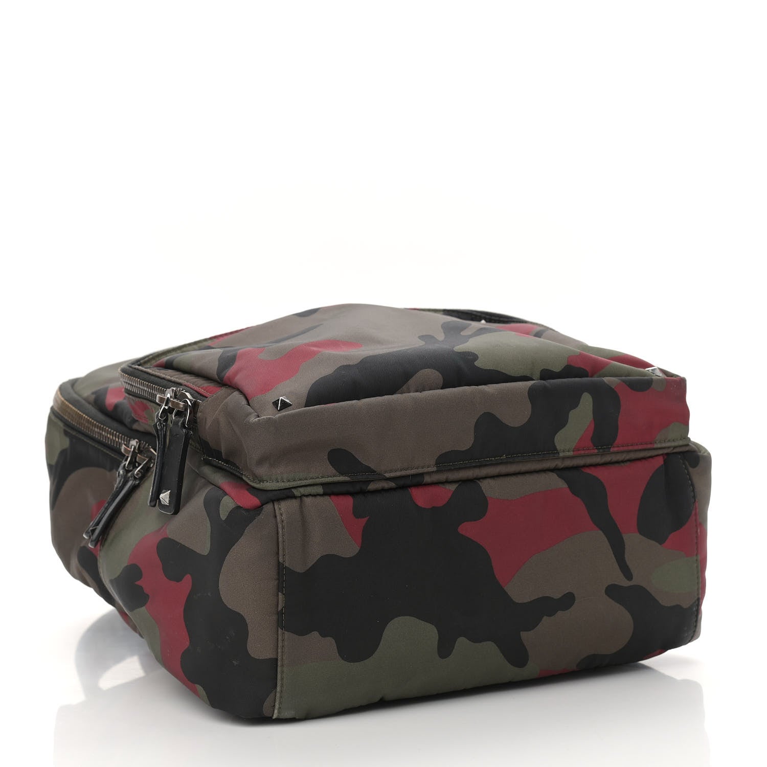 Valentino Garavani Nylon Camouflage Print Backpack Green White Black Red 4 of 17