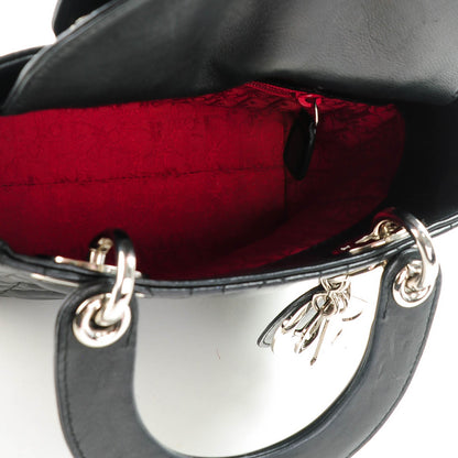 Christian Dior Lambskin Cannage Mini Lady Dior Black 5 of 7