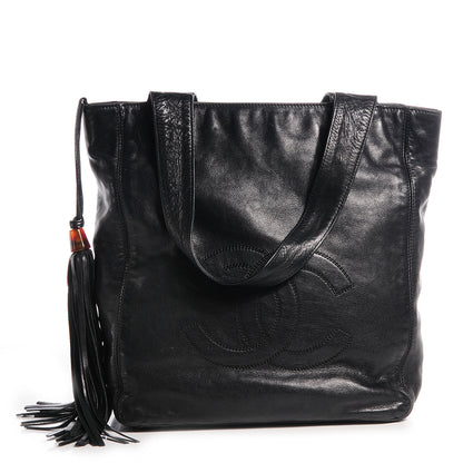 Chanel Lambskin CC Tassel Shoulder Bag Black 1 of 6