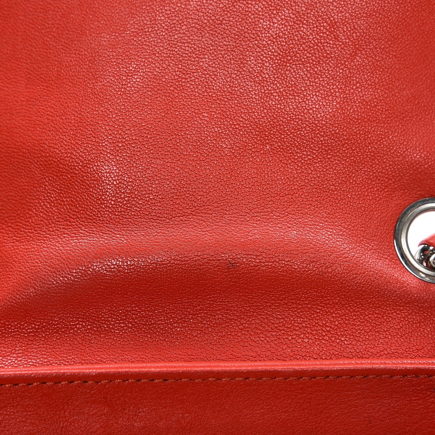Chanel Washed Lambskin Mini Chain Around Messenger Red 9 of 10