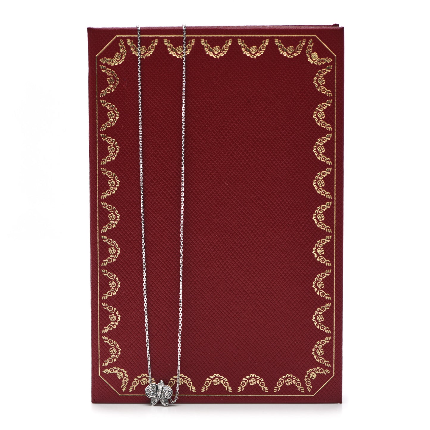 18K White Gold Diamond Caresse D'Orchidees Par Cartier Necklace
