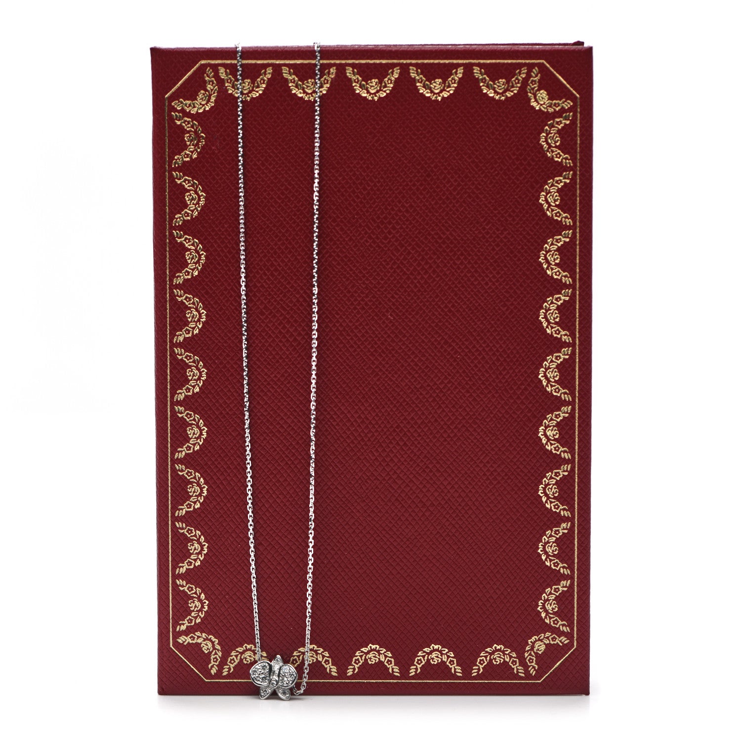 Cartier 18K White Gold Diamond Caresse D'Orchidees Par Cartier Necklace 6 of 6