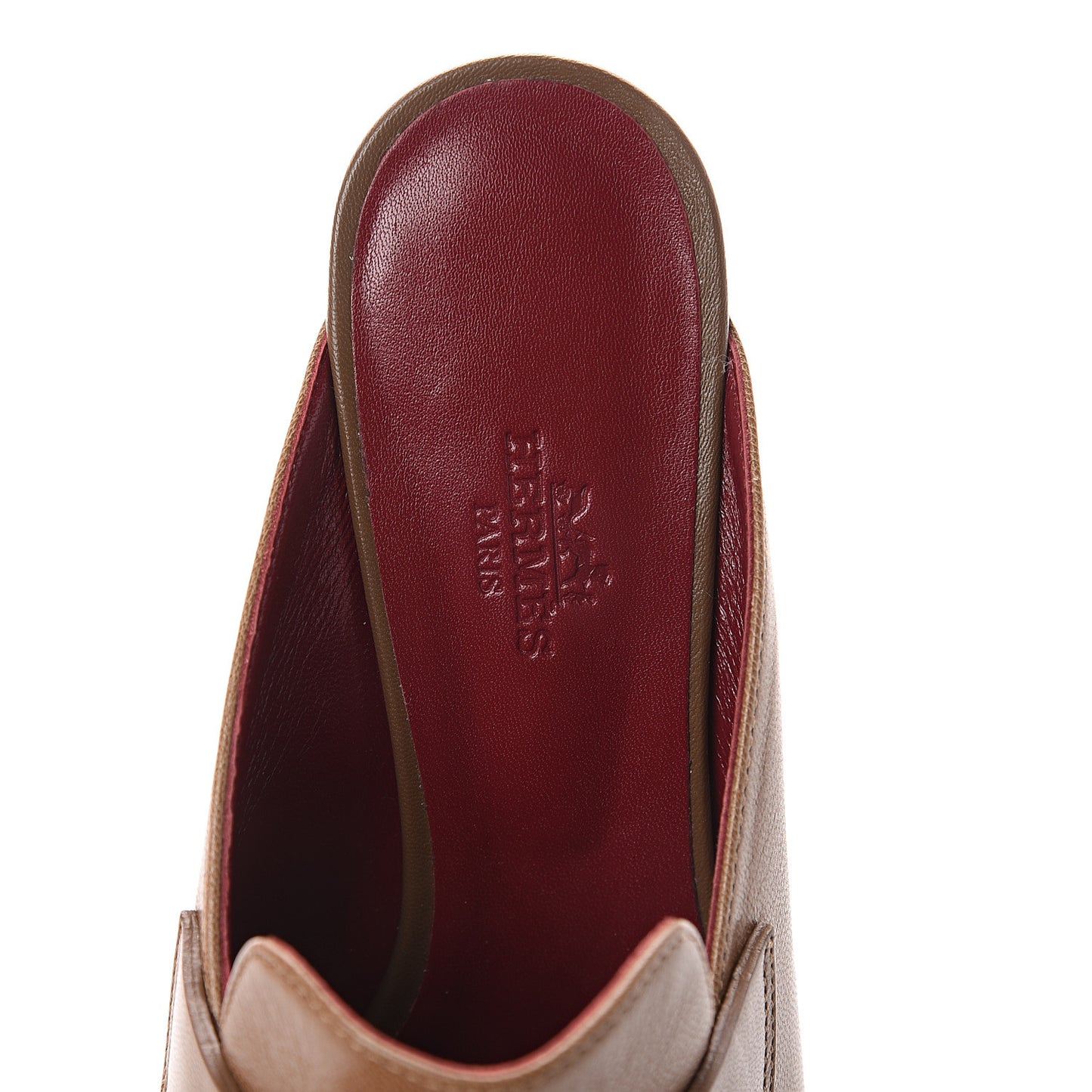 Goatskin Paradis Mules 37.5 Taupe
