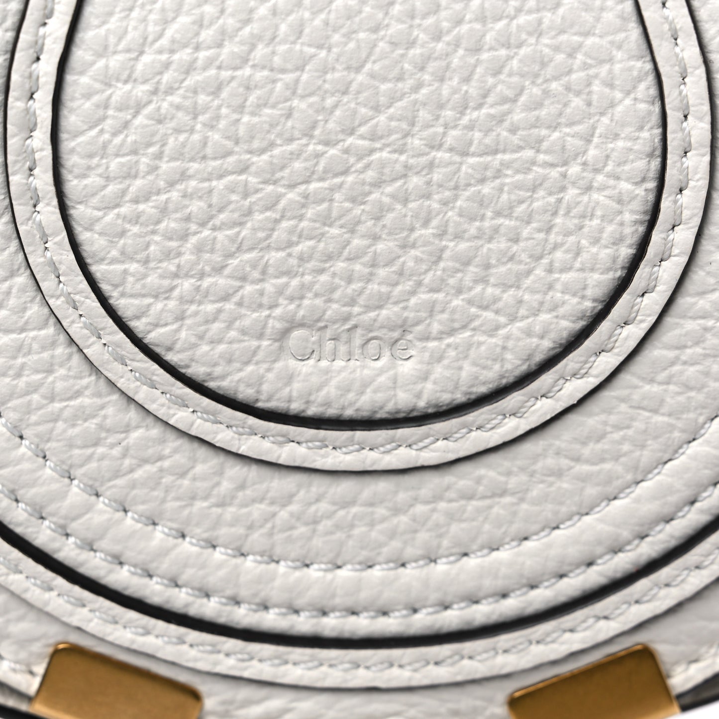 Calfskin Nano Marcie Saddle Bag White