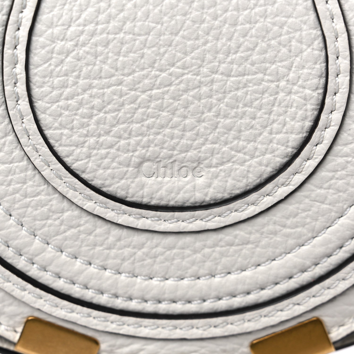 Chloe Calfskin Nano Marcie Saddle Bag White 9 of 9